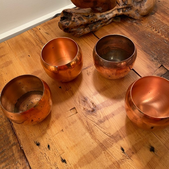 Coppercraft Guild rolypoly drink ware. Rolypoly glasses. Vintage copper barware. - Picture 3 of 7